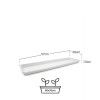 Prato Para Floreira Terra Branco 57X29cm Prato Para Floreira Terra Branco 57X29cm
