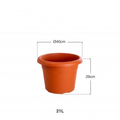 Vaso Plástico Terracota Ø40x27x30cm Vaso Plástico Terracota Ø40x27x30cm