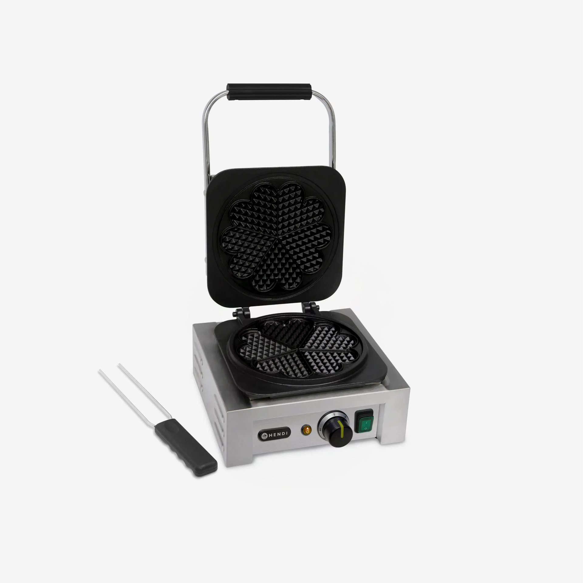 Máquina Waffles Heart Hendi 2200W 33X54X55cm