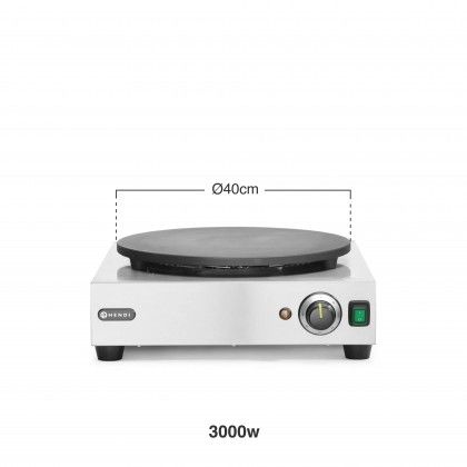 Máquina Crepes Com Espátula Hendi 3000W Máquina Crepes Com Espátula Hendi 3000W
