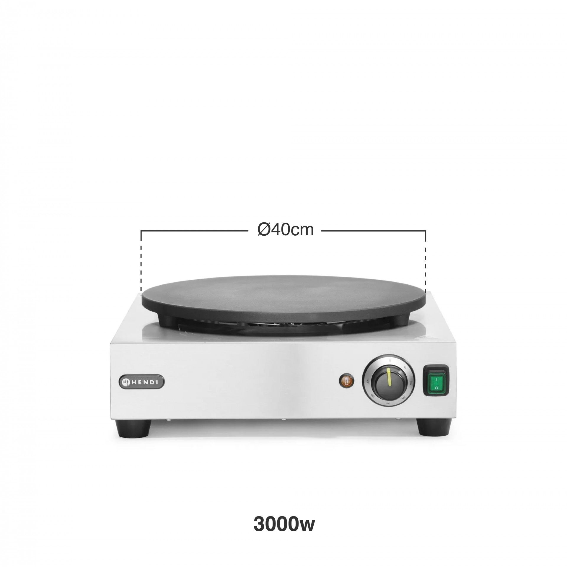 Máquina Crepes Com Espátula Hendi 3000W