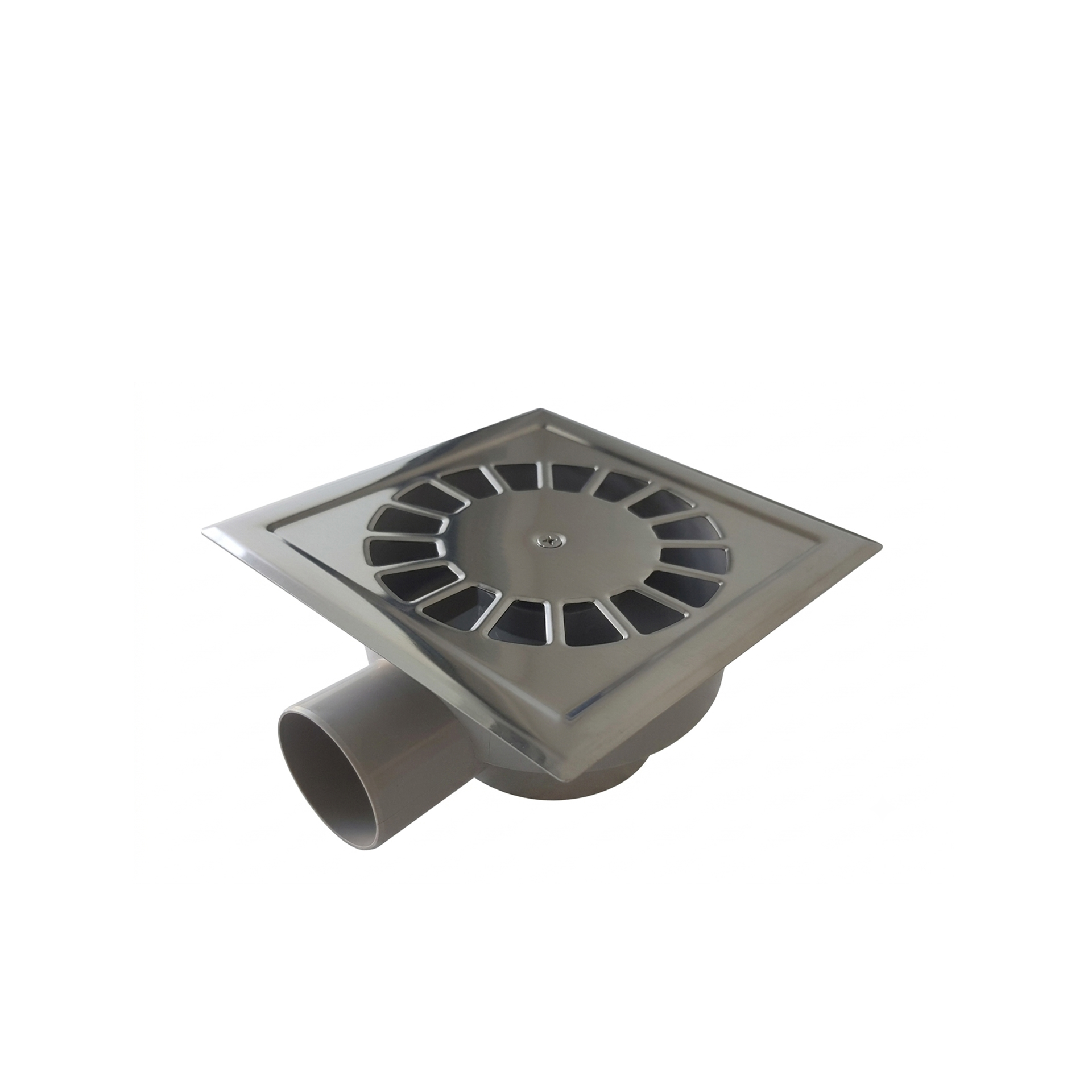 Sumidouro Horizontal Grelha Inox 15X15cm