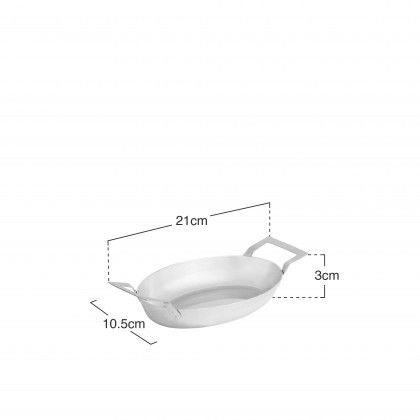 Bandeja Aperitivos Inox 10.5X21X3cm Bandeja Aperitivos Inox 10.5X21X3cm