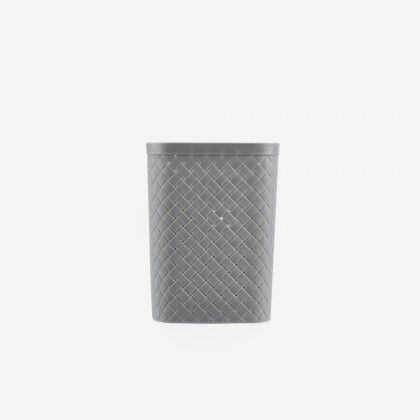 Cesto Papeis Quadrado Cinza 19X20X26cm Cesto Papeis Quadrado Cinza 19X20X26cm