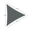 Toldo Vela Triangular Cinza 360X360X360cm Toldo Vela Triangular Cinza 360X360X360cm