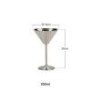 Copo Martini Inox Prata 200ml