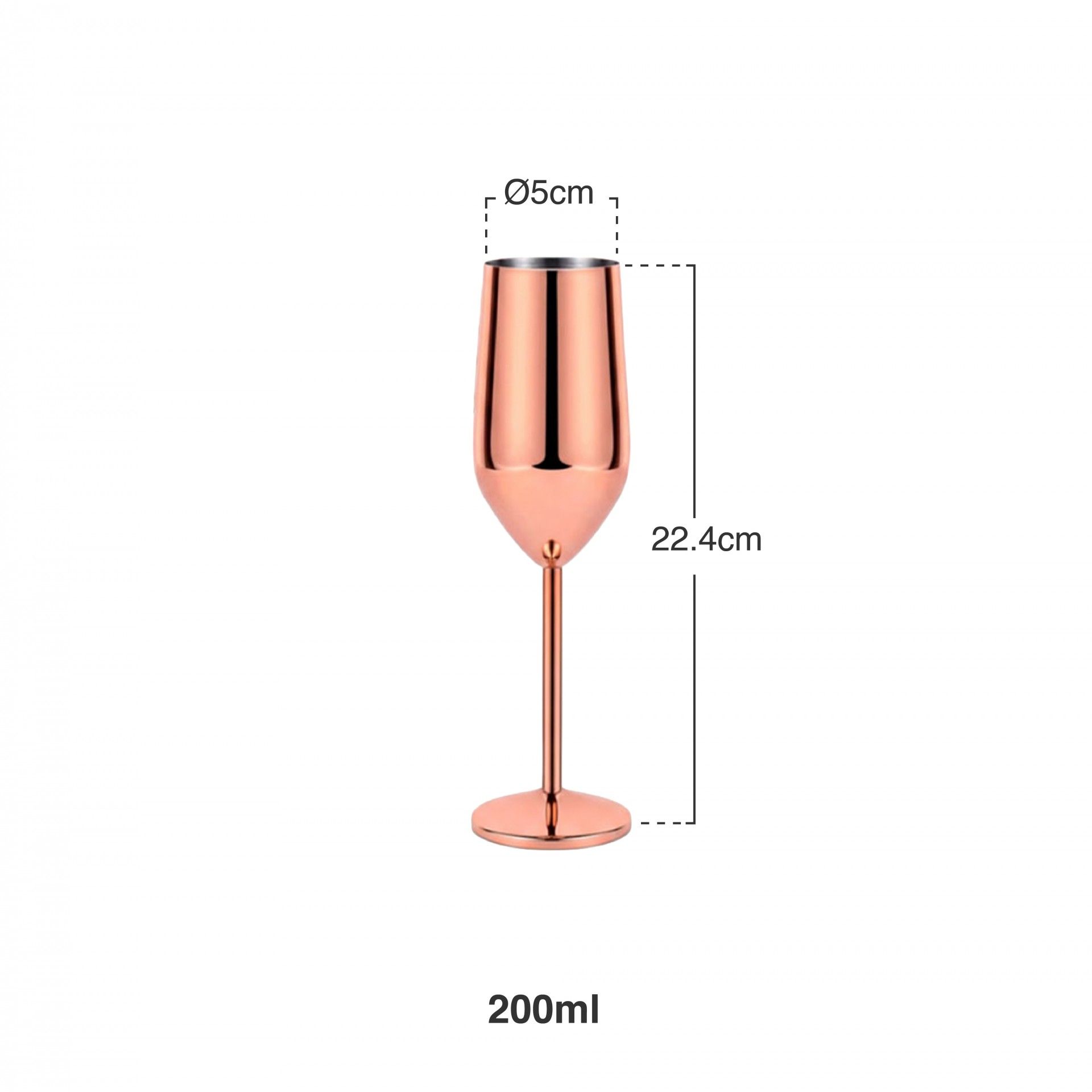Flute Inox Cobre 200ml