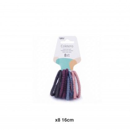 El�stico Cabelo 16cm Pack 8