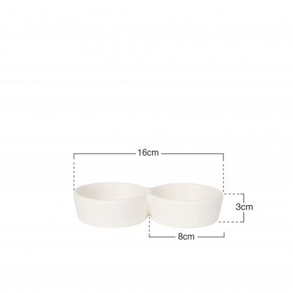 Tigela Dupla 16X8X3cm