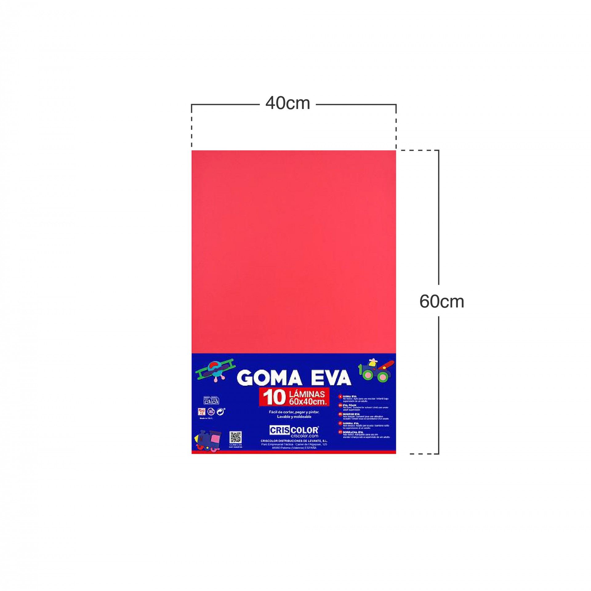 Folha Eva Vermelho 40X60cm