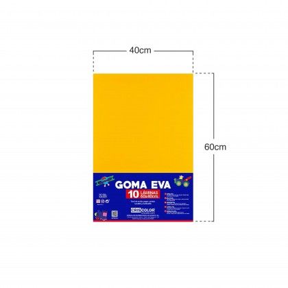 Folha Eva Amarelo 40X60cm Folha Eva Amarelo 40X60cm