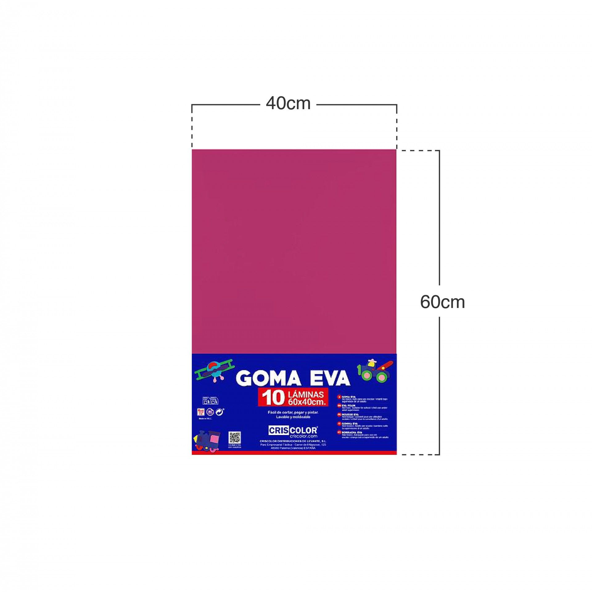 Folha Eva Rosa 40X60cm
