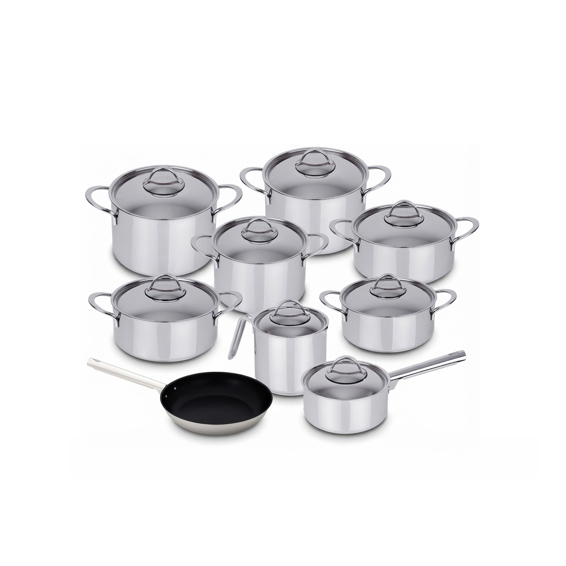 Trem de Panelas Inox Mafra 9 Peças