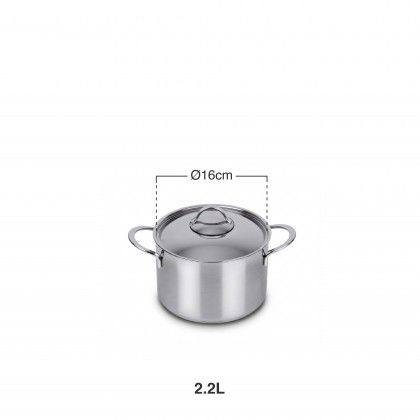 Panela com Asa Inox Mafra Redonda Ø16cm Panela com Asa Inox Mafra Redonda Ø16cm