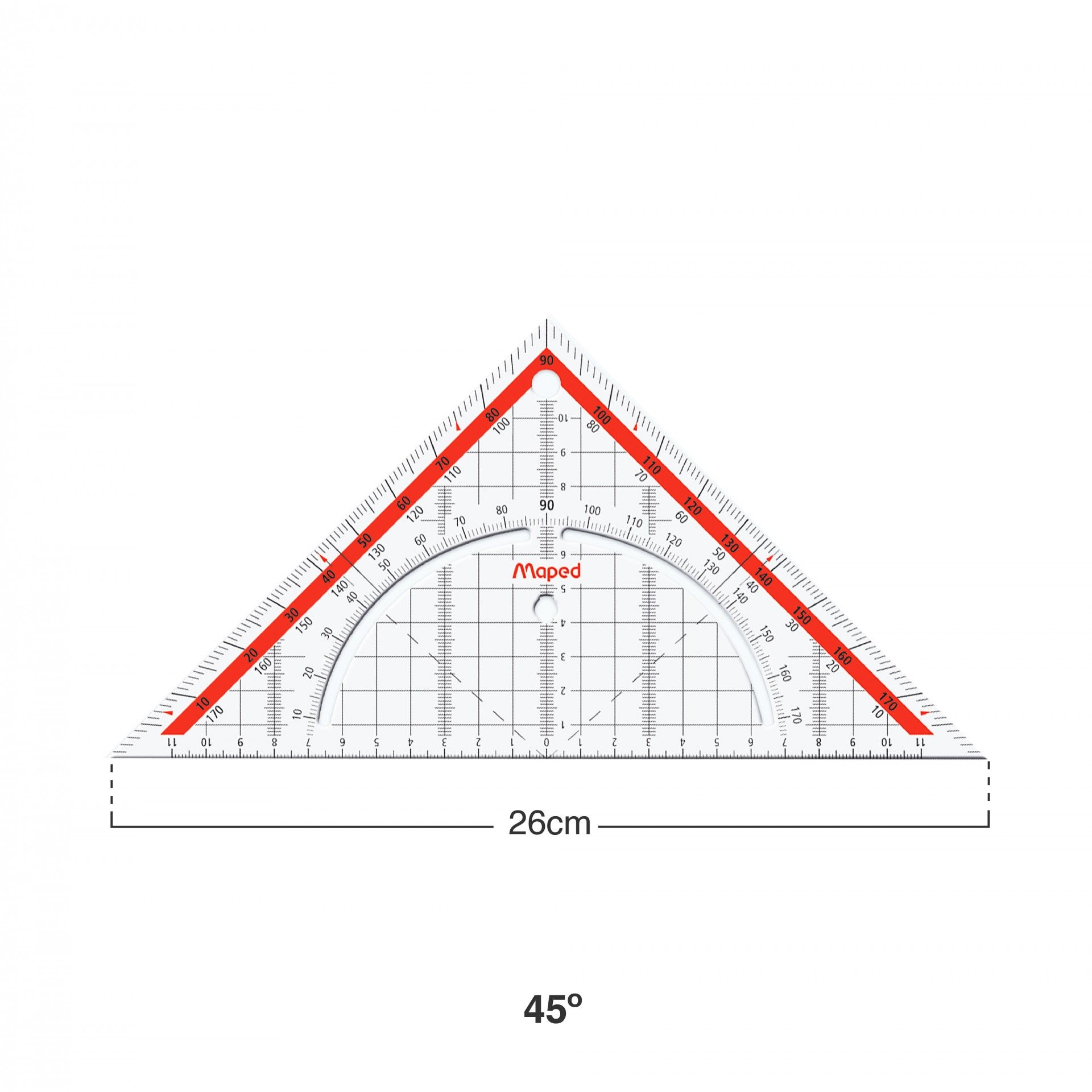 Esquadro Geométrico Maped 26cm / 45º