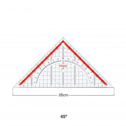 Esquadro Geom�trico Maped 26cm / 45�