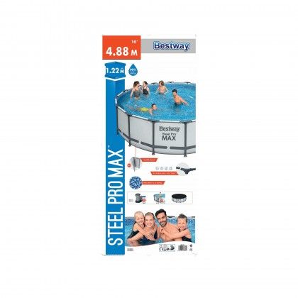 Piscina Steel Pro Max 488X122CM + Bomba Filtrar Piscina Steel Pro Max 488X122CM + Bomba Filtrar