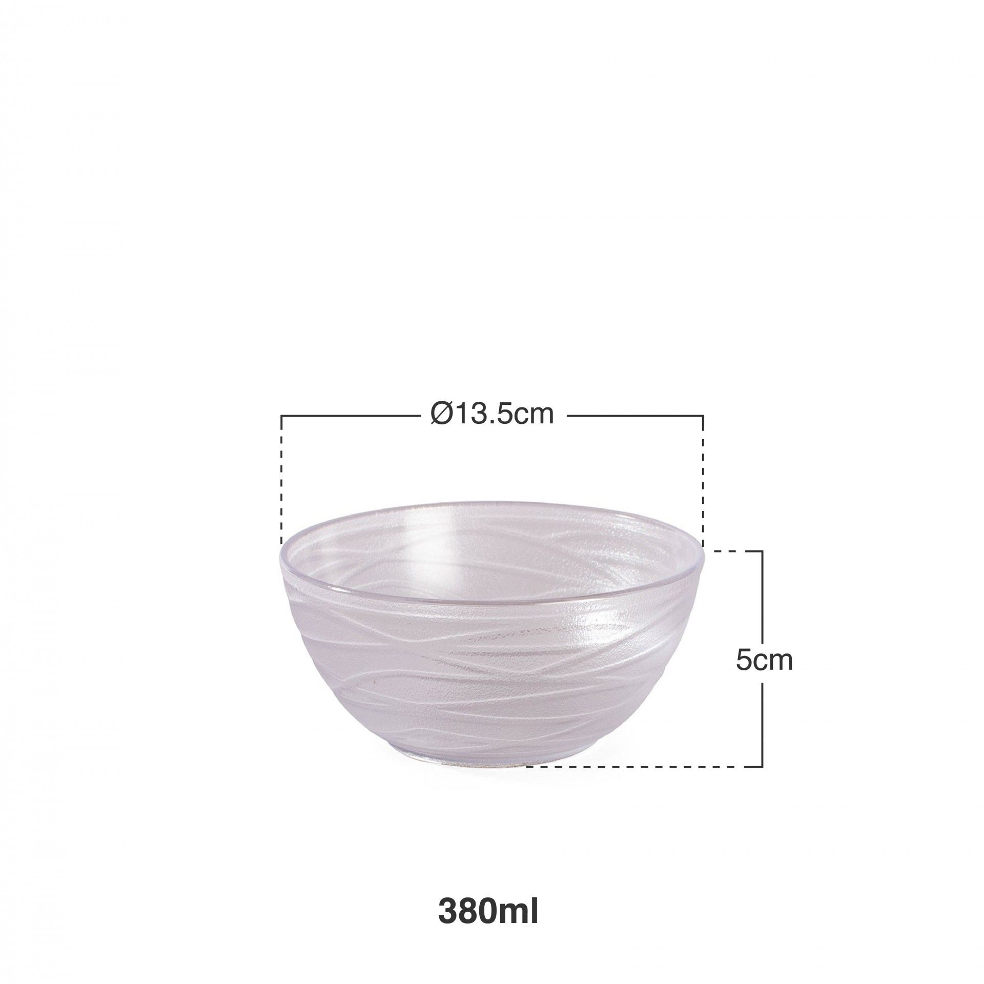 Tigela Transparente Luxe 380ml Ø13.5X5cm