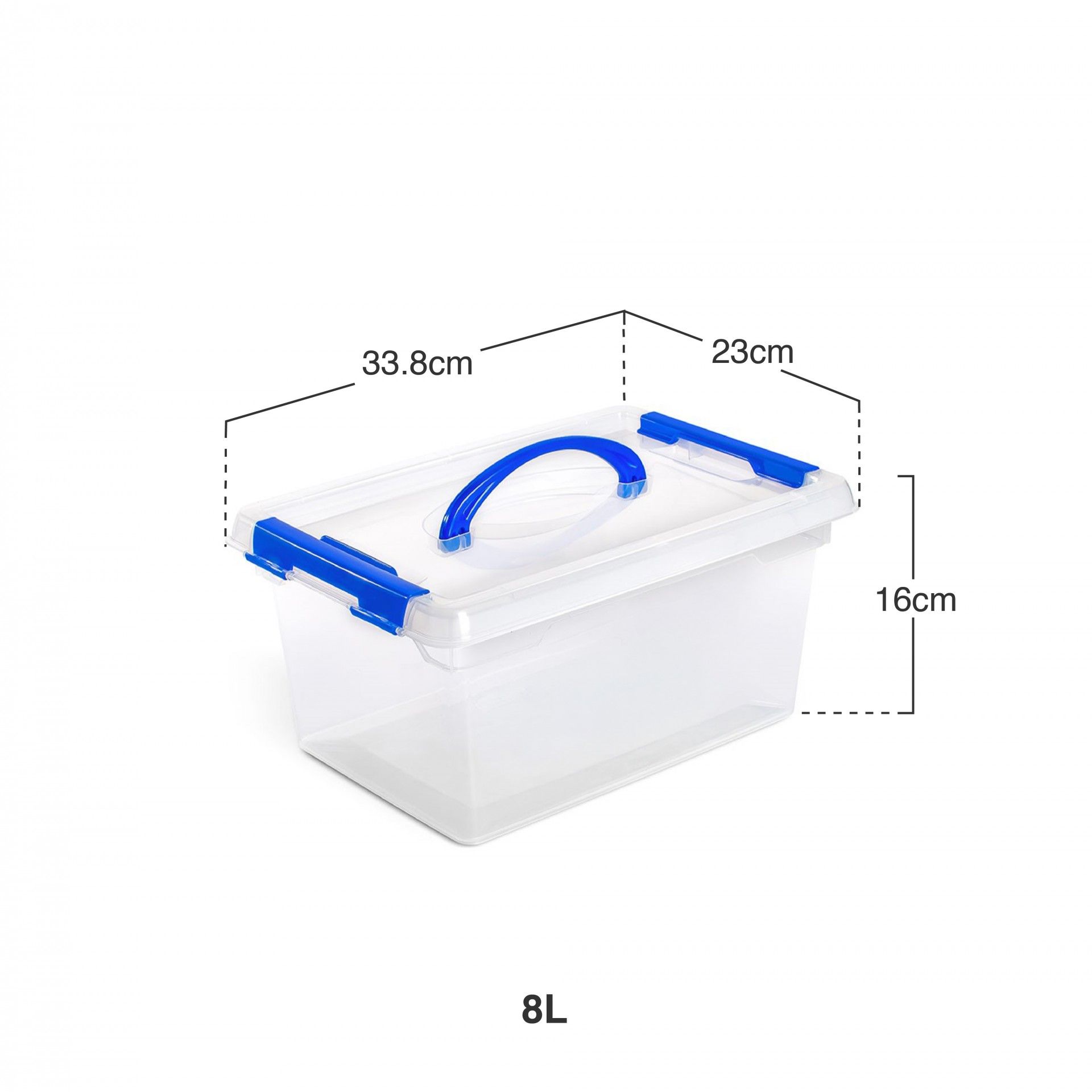 Caixa Arrumos Com Asa Flex 8l 33.8X23X16cm
