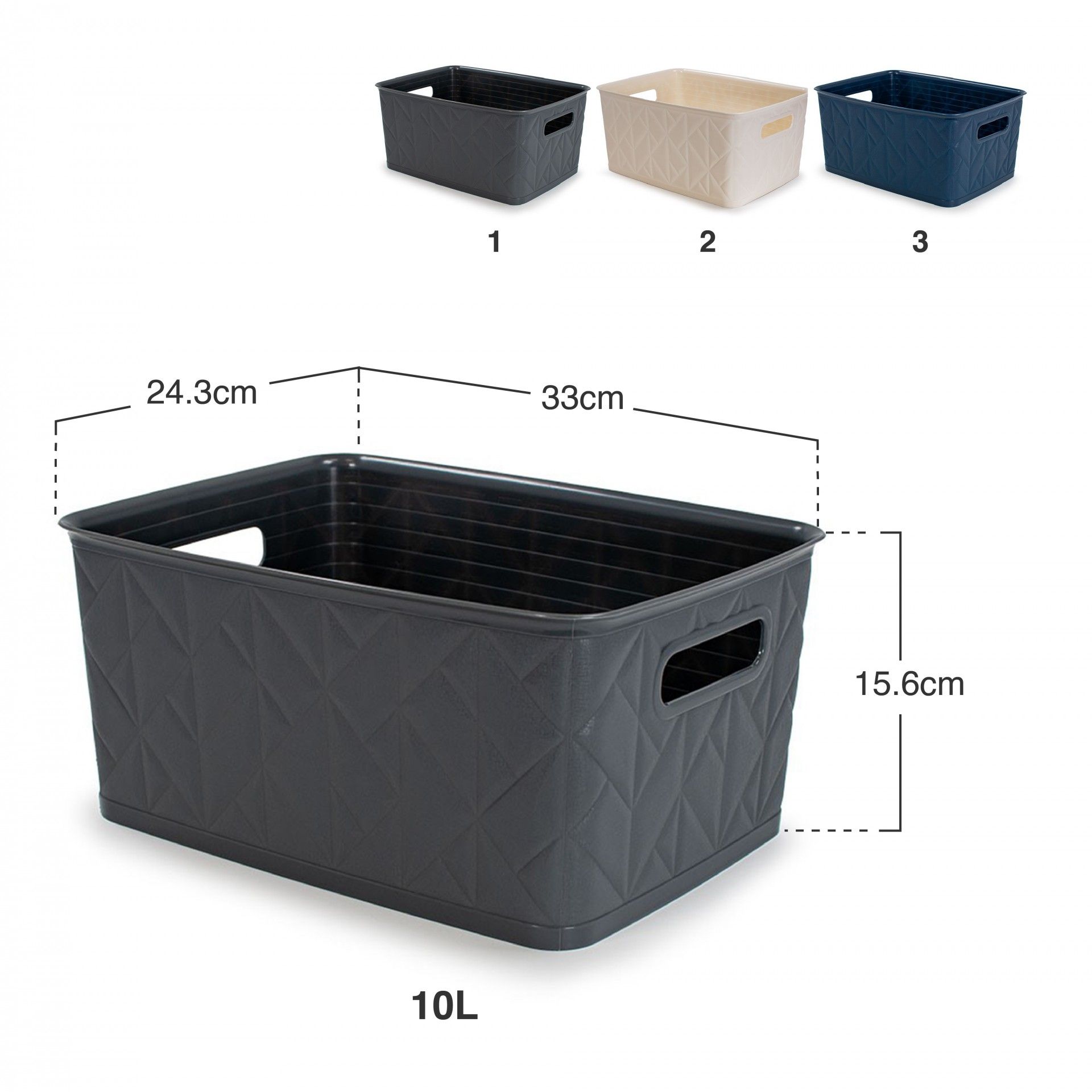 Cesto Multiusos Origami 10l 33X24.3X15.6cm