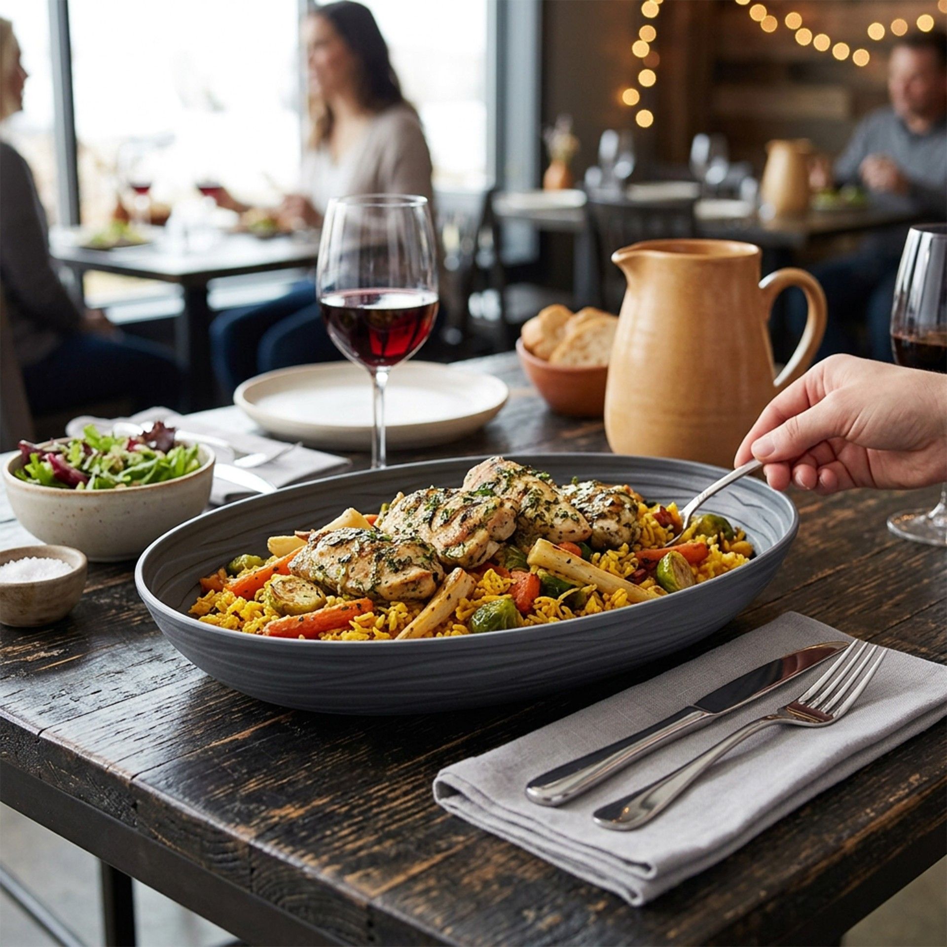 Travessa Plástica Oval Nido 3.3l 39X25.5X5.5cm
