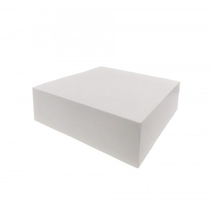 Caixa De Bolo Cart�o Branco 33x33x10cm Pack 50