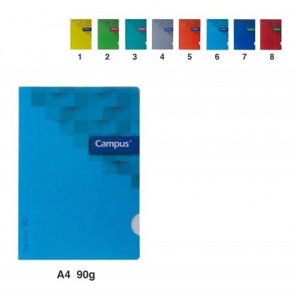 Caderno Agrafado Capa Pl�stica A4 48 Folhas Quadriculado 90g