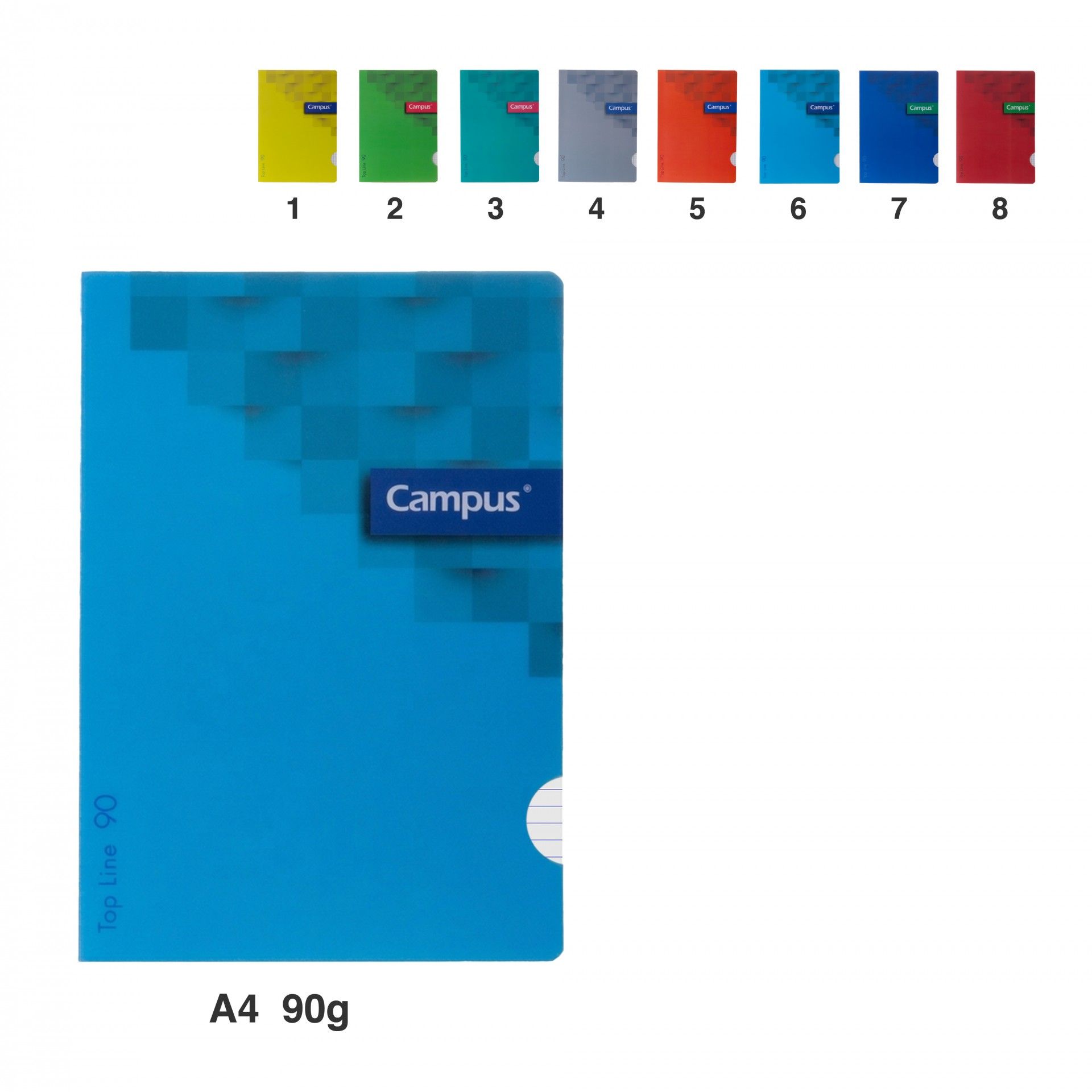 Caderno Agrafado Capa Plástica A4 48 Folhas Pautado 90g