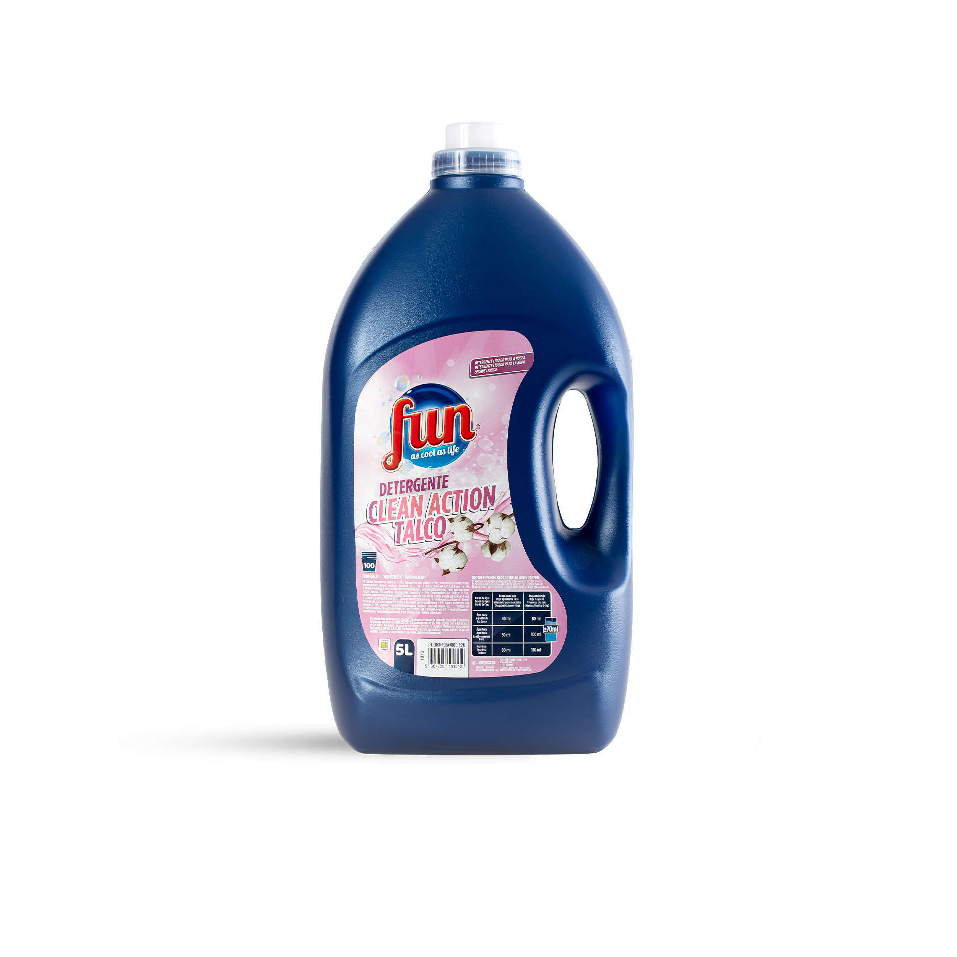 Detergente Roupa Fun Clean Action Talco 5l