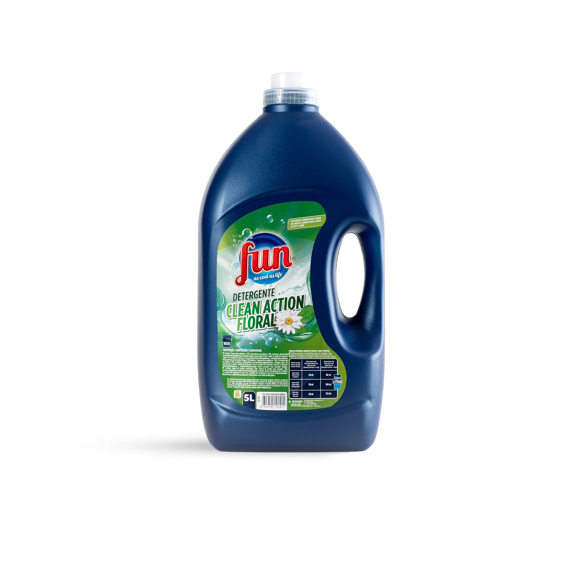Detergente Roupa Fun Clean Action Floral 5l