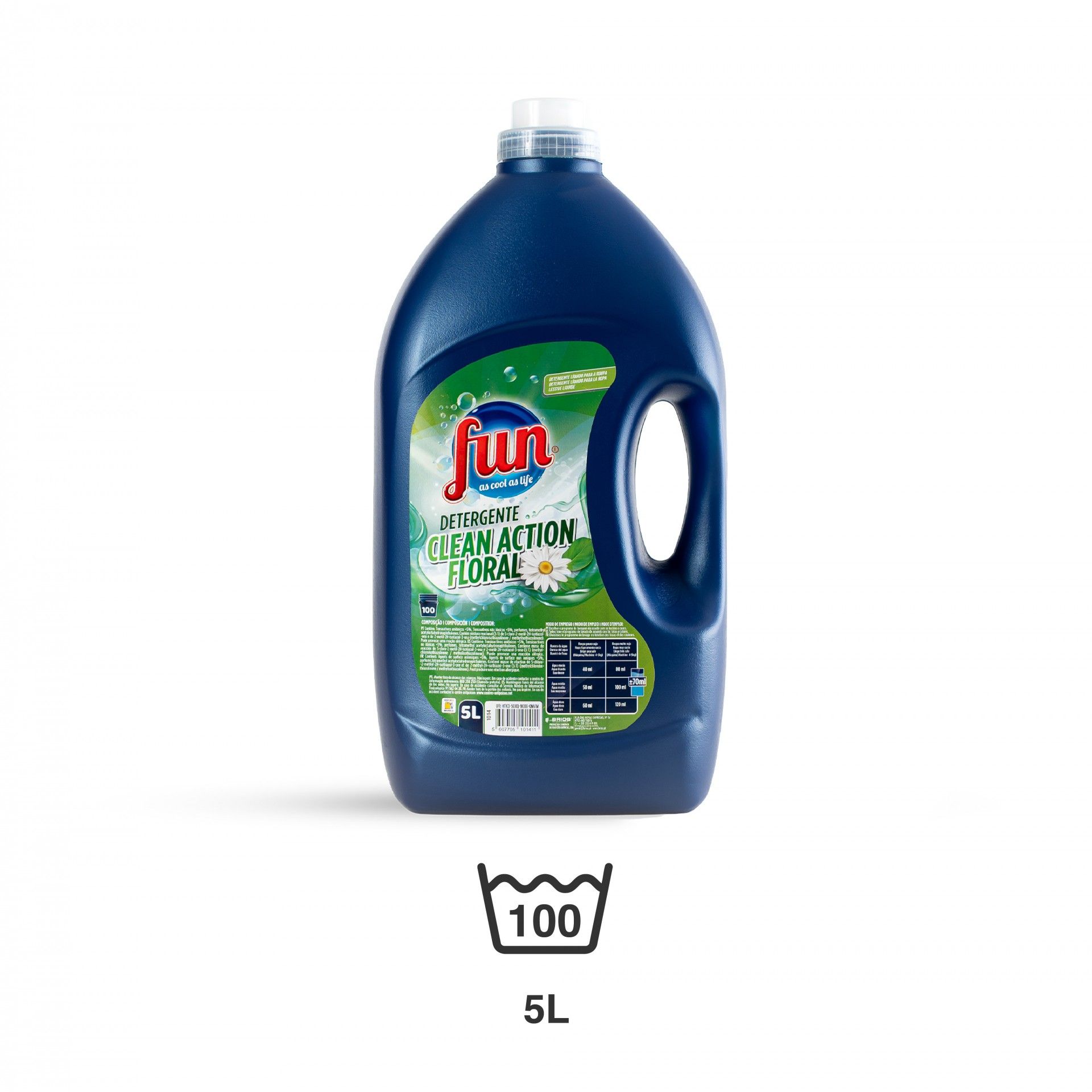 Detergente Roupa Fun Clean Action Floral 5l