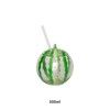 Copo Pl�stico Mel�ncia Com Palhinha 500ml
