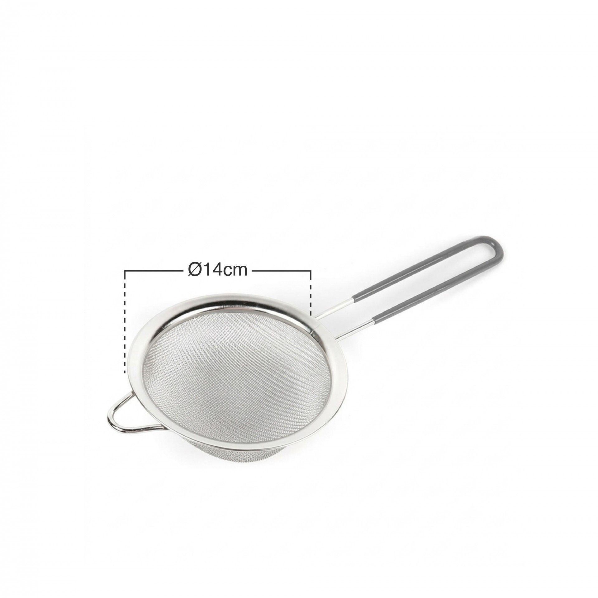Coador Inox Com Cabo De Borracha 14cm