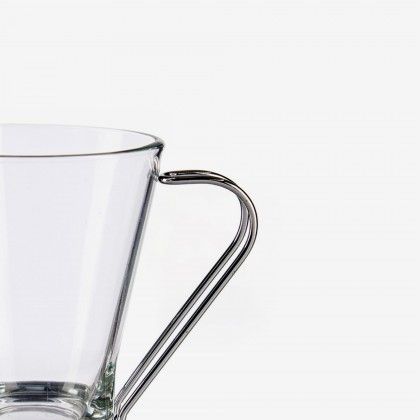 Chávena Vidro Asa Metal 200ml Pack 6 Chávena Vidro Asa Metal 200ml Pack 6