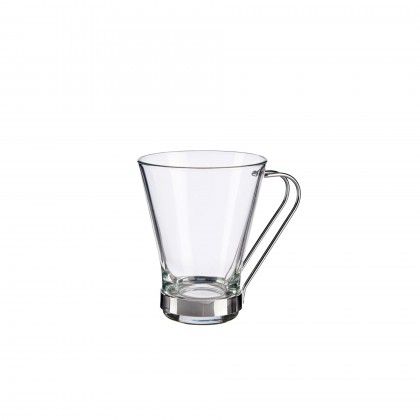 Chávena Vidro Asa Metal 200ml Pack 6 Chávena Vidro Asa Metal 200ml Pack 6