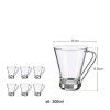 Chávena Vidro Asa Metal 200ml Pack 6 Chávena Vidro Asa Metal 200ml Pack 6