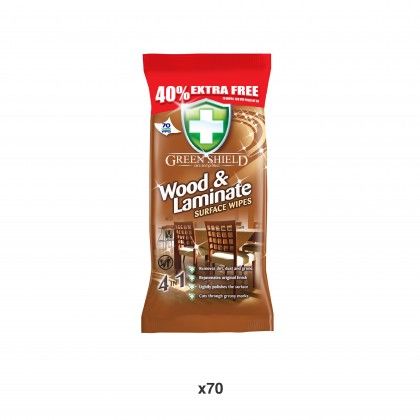 Toalhitas Wood / Laminados Greenshield Pack 70 Toalhitas Wood / Laminados Greenshield Pack 70