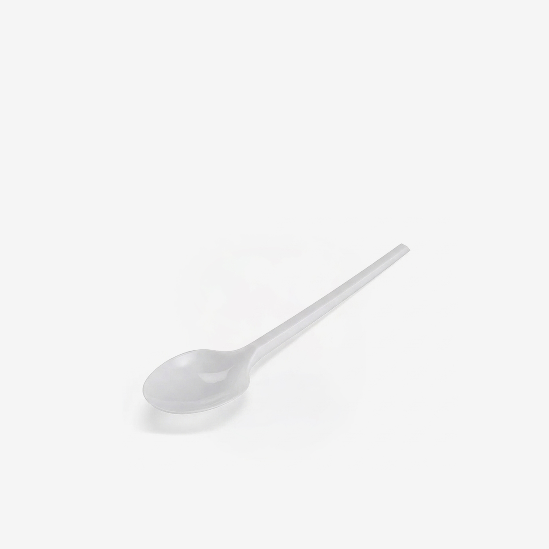 Colher Plástico Reutilizável Branco 16.5cm Pack 25