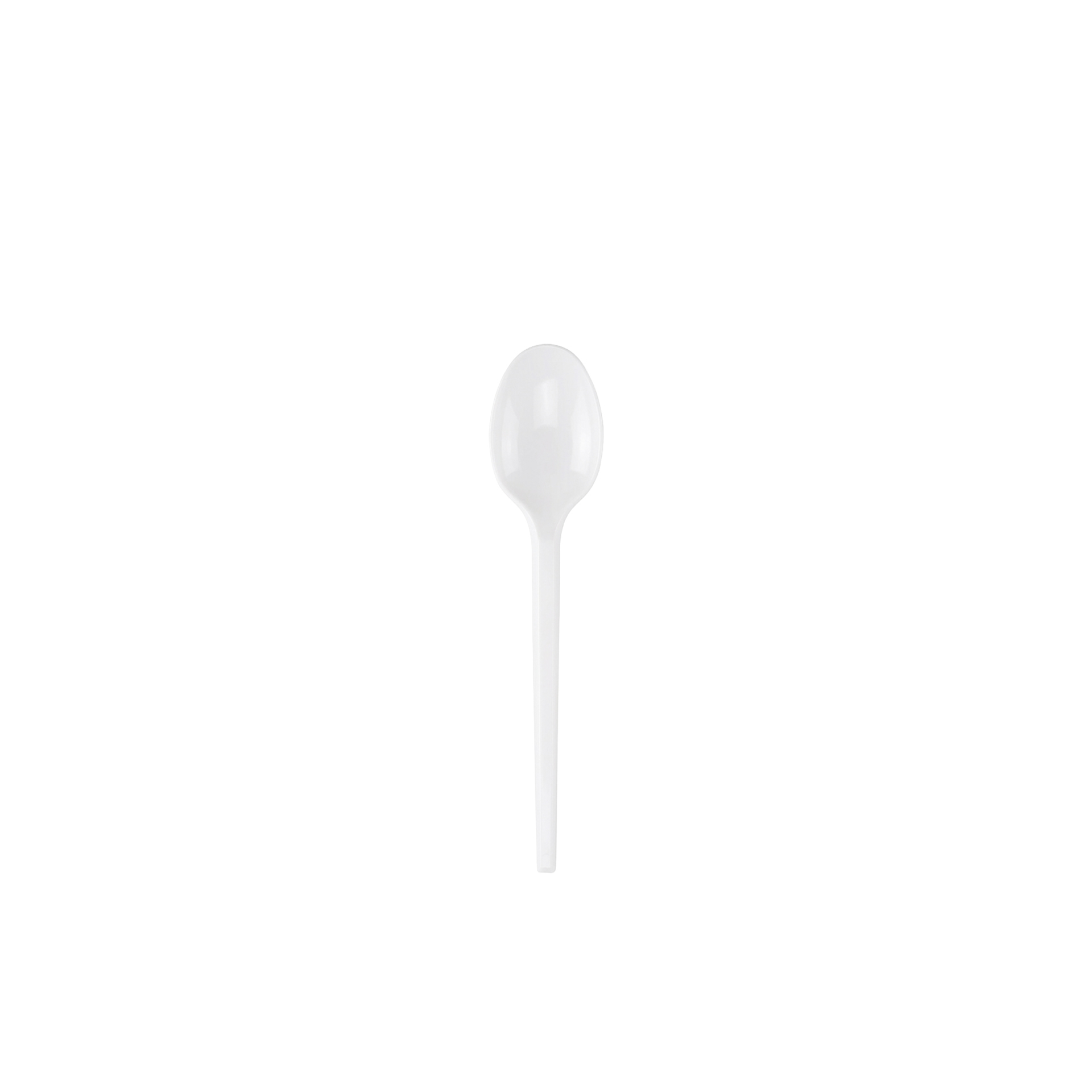 Colher Plástico Reutilizável Branco 16.5cm Pack 25