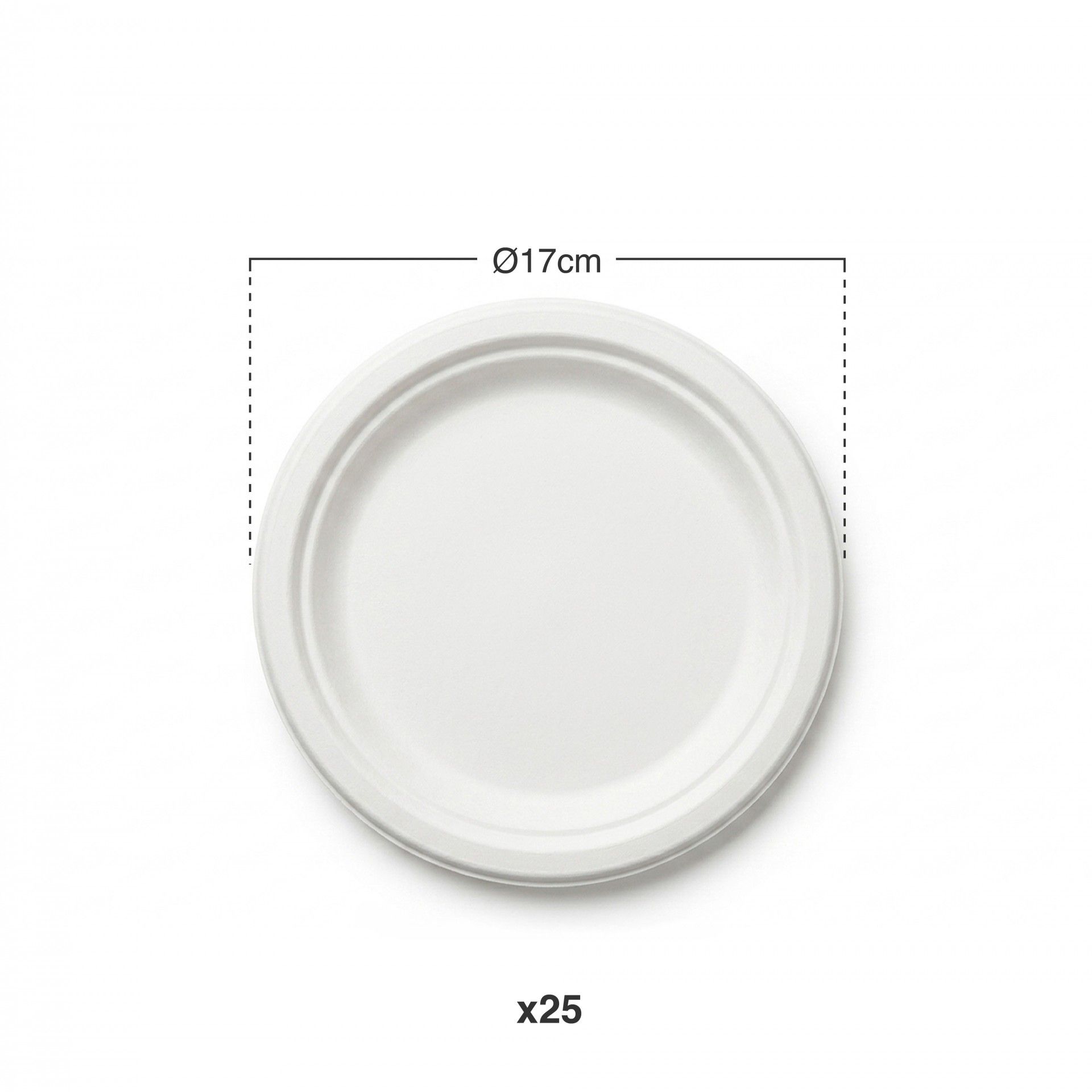 Prato Cana de Açúcar 17cm Pack 26