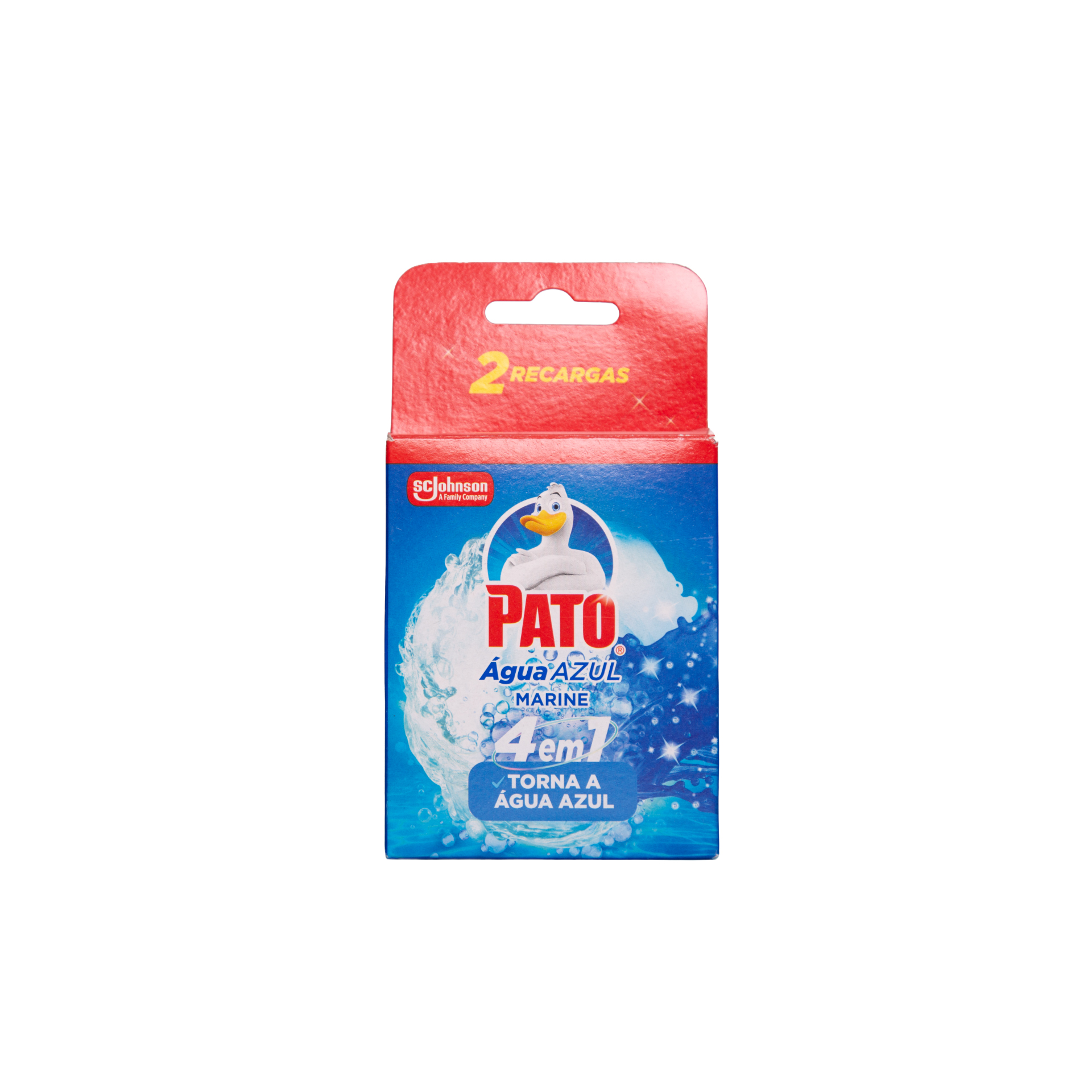 Patilhas Água WC Pato 4 Em 1 Azul 2X36g