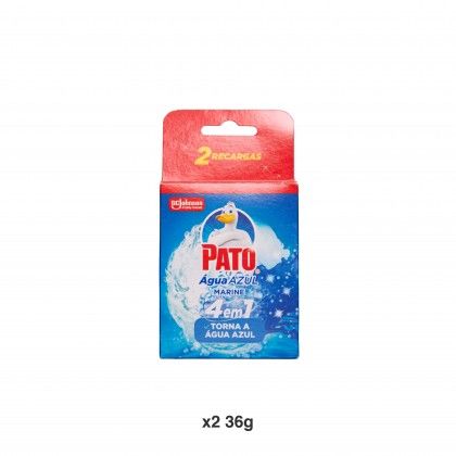 Patilhas Água WC Pato 4 Em 1 Azul 2X36g Patilhas Água WC Pato 4 Em 1 Azul 2X36g