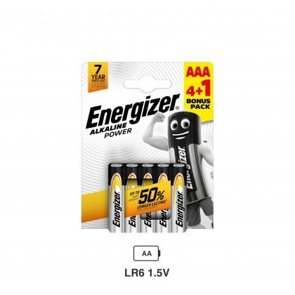 Energizer Pilha LR6 AA Pack 4+1 Energizer Pilha LR6 AA Pack 4+1