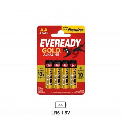 Energizer Eveready Gold Pilha LR6 AA Pack 4