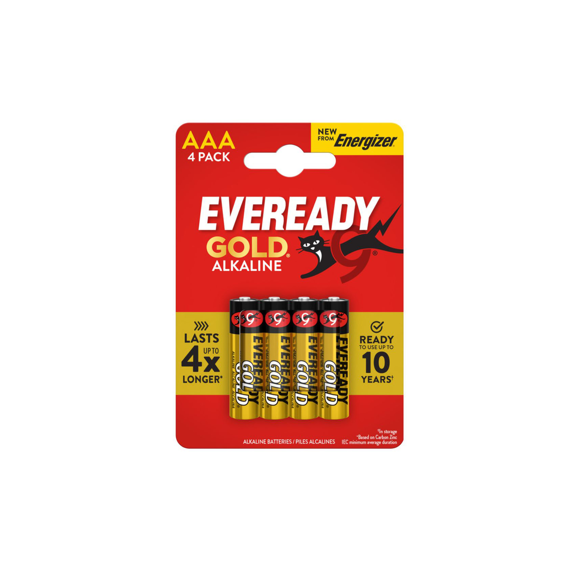 Energizer Eveready Gold Pilha LR03 AAA Pack 4