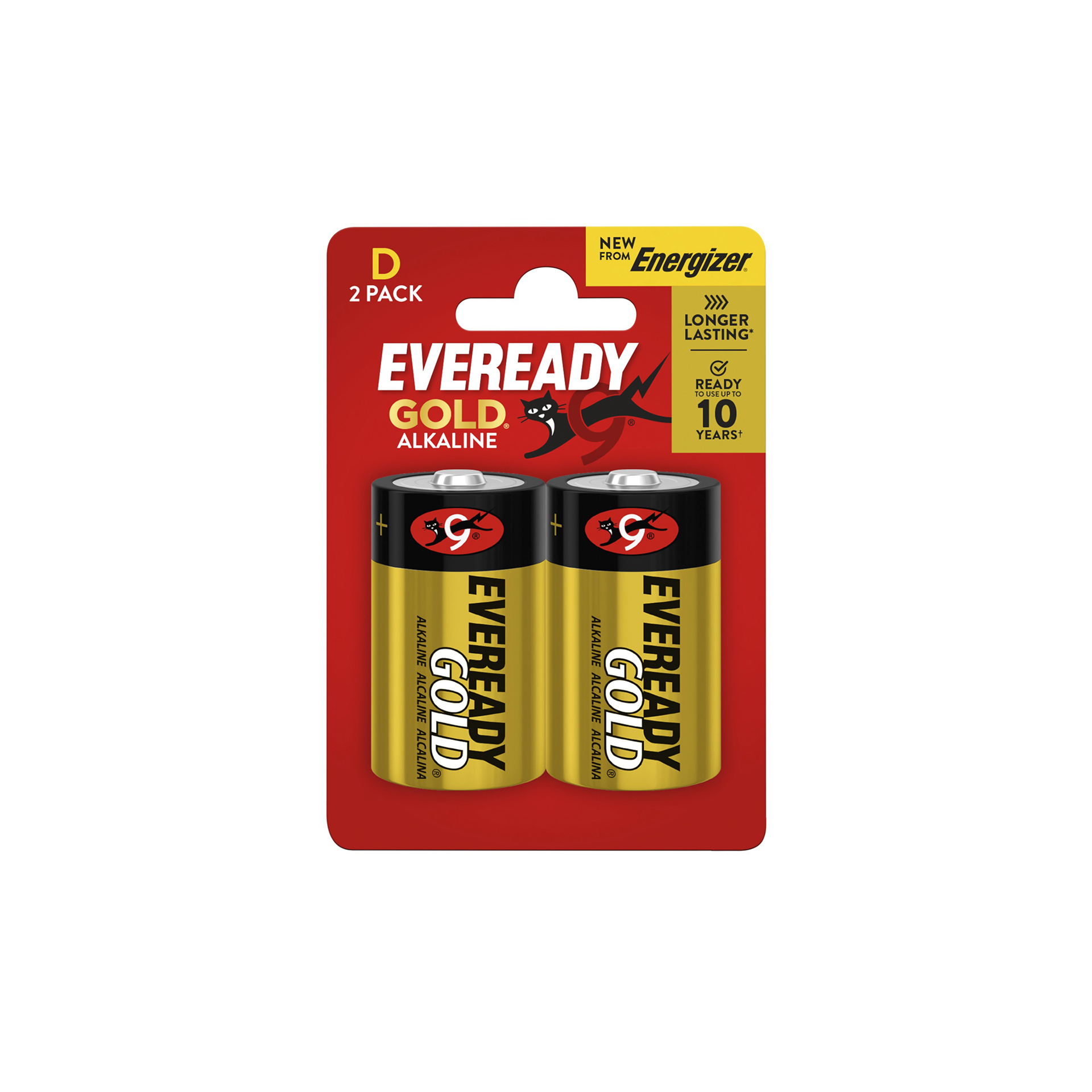 Energizer Eveready Gold Pilha Alcalina LR20 D Pack 2