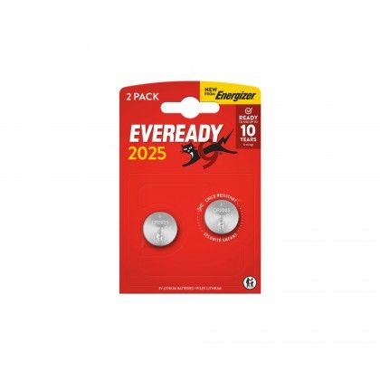 Energizer Eveready Pilha Litio CR2025 Pack 2