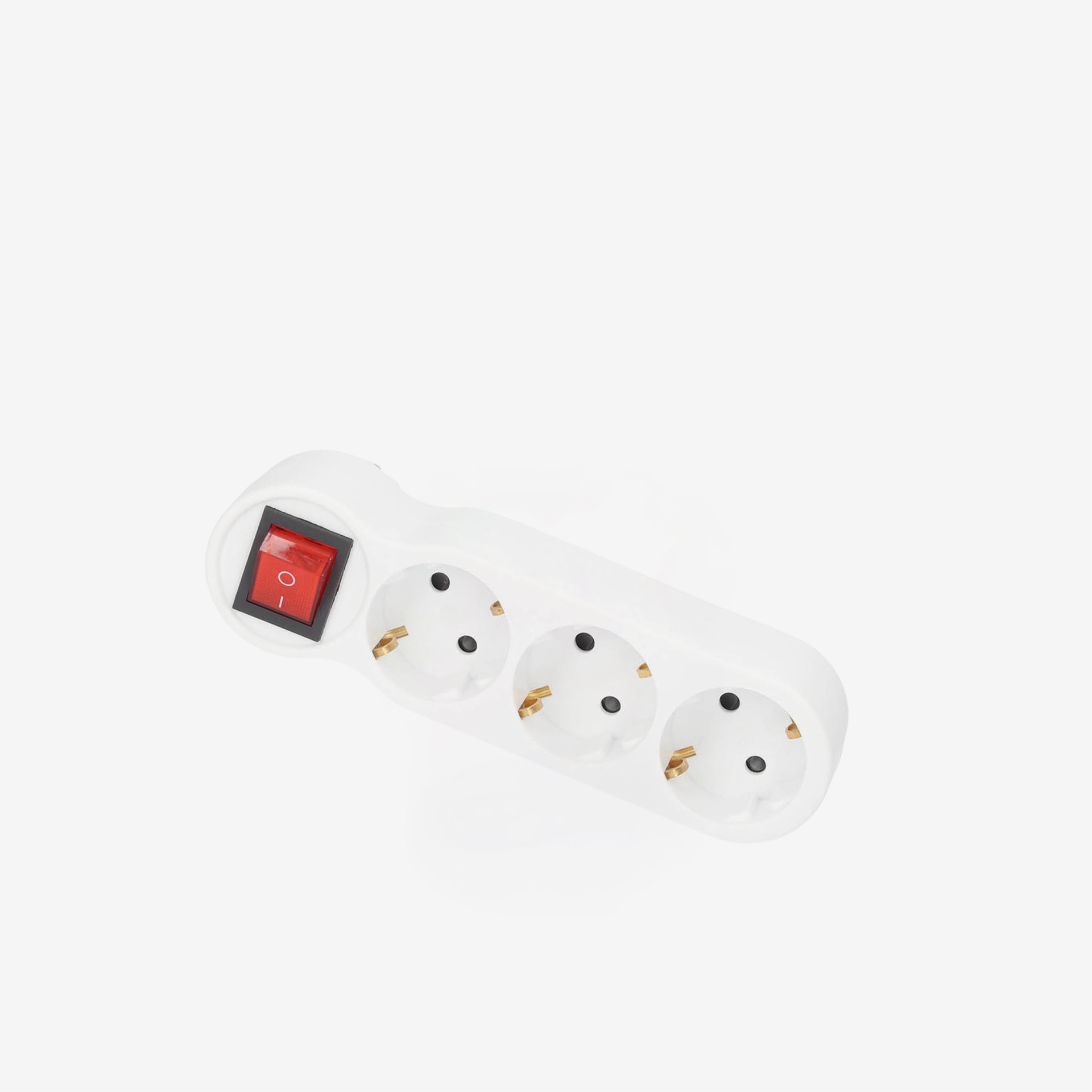 Ficha Tripla Com Interruptor Vertical
