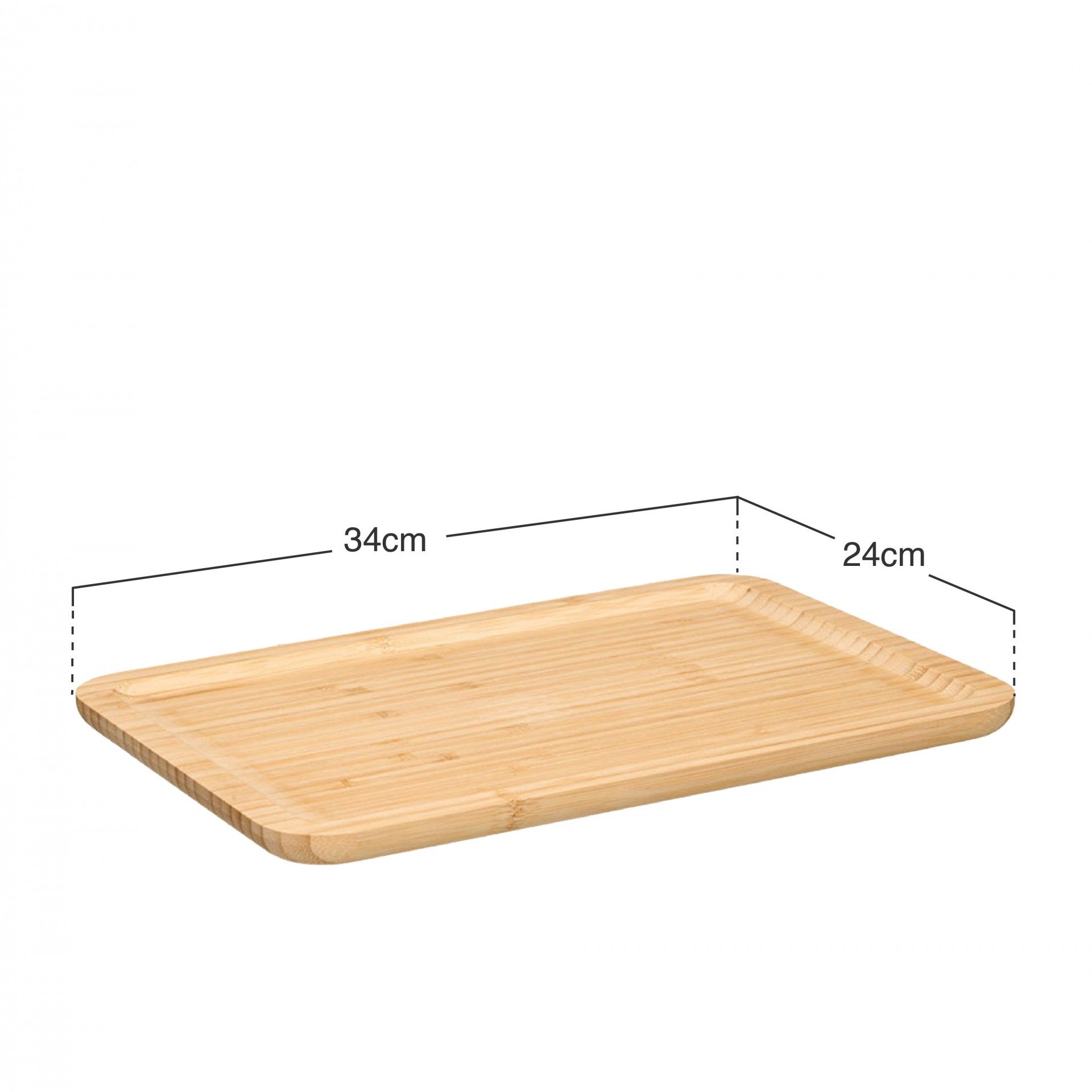 Bandeja Bambu Retangular 34X24cm