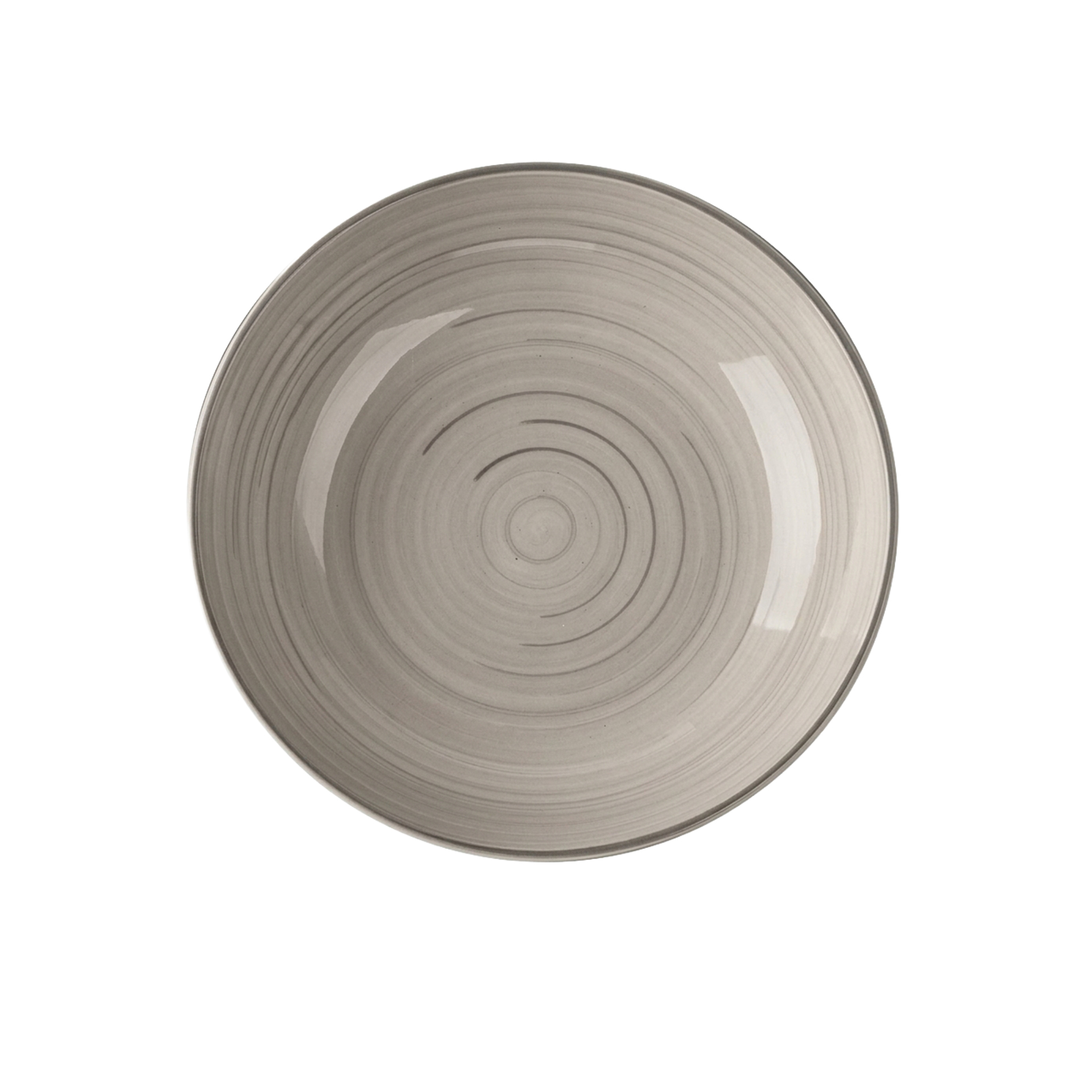 Prato Espiral Sopa Redondo Cinzento 21X5cm Pack 6